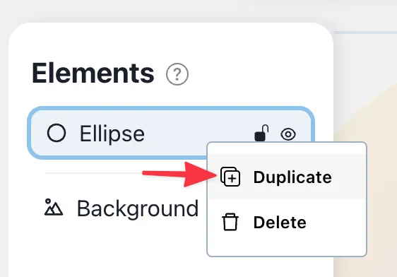 Duplicate the first ellipse