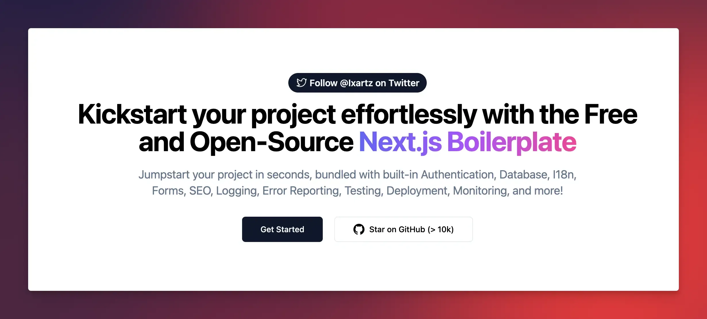 Next.js boilerplates