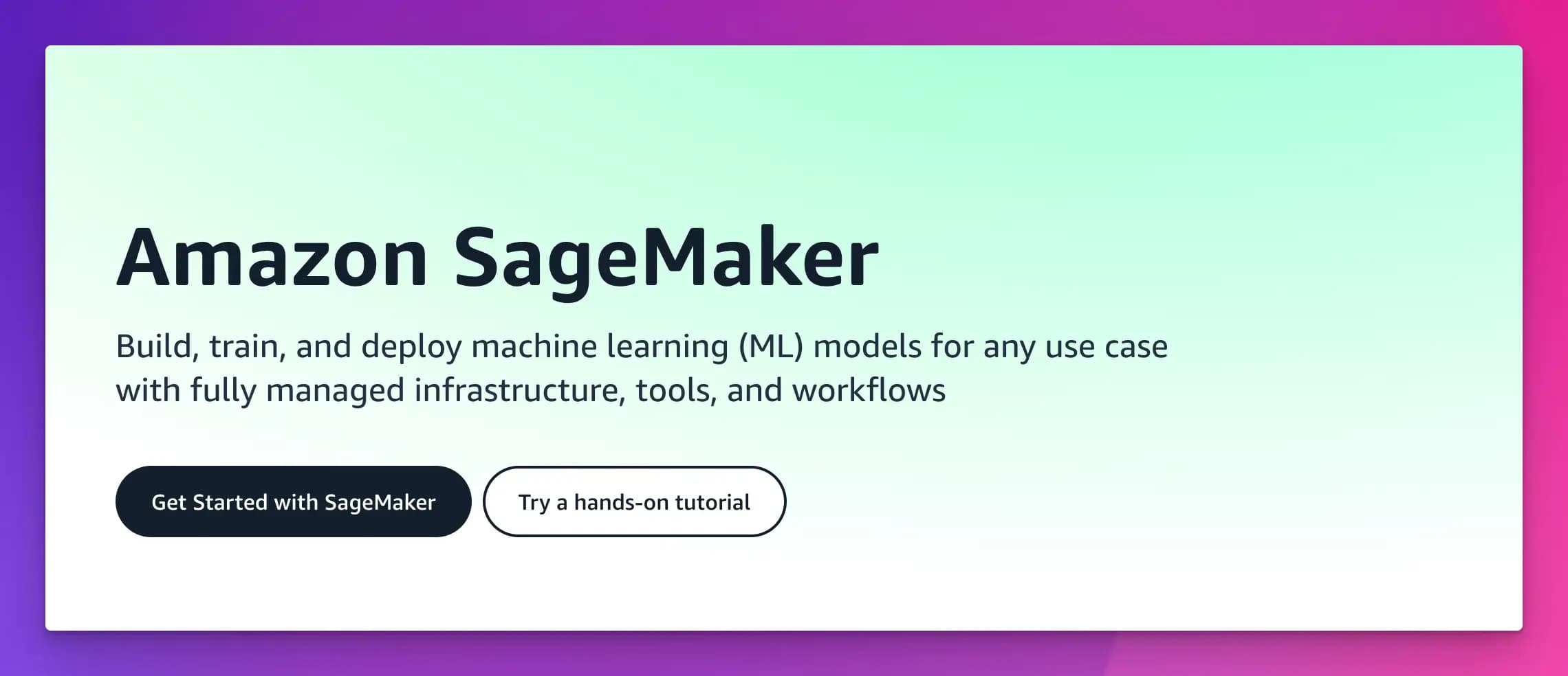 Amazon SageMaker